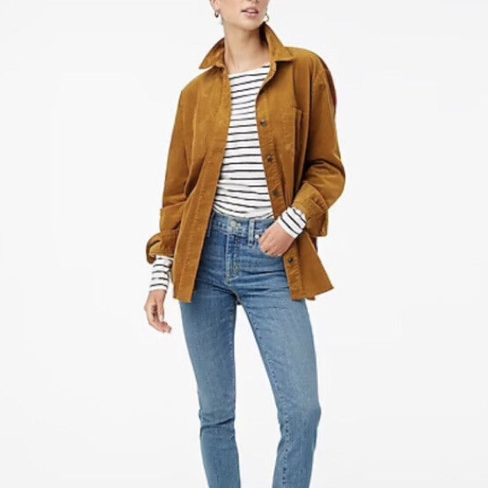J. Crew Mustard Corduroy Shirt Jacket